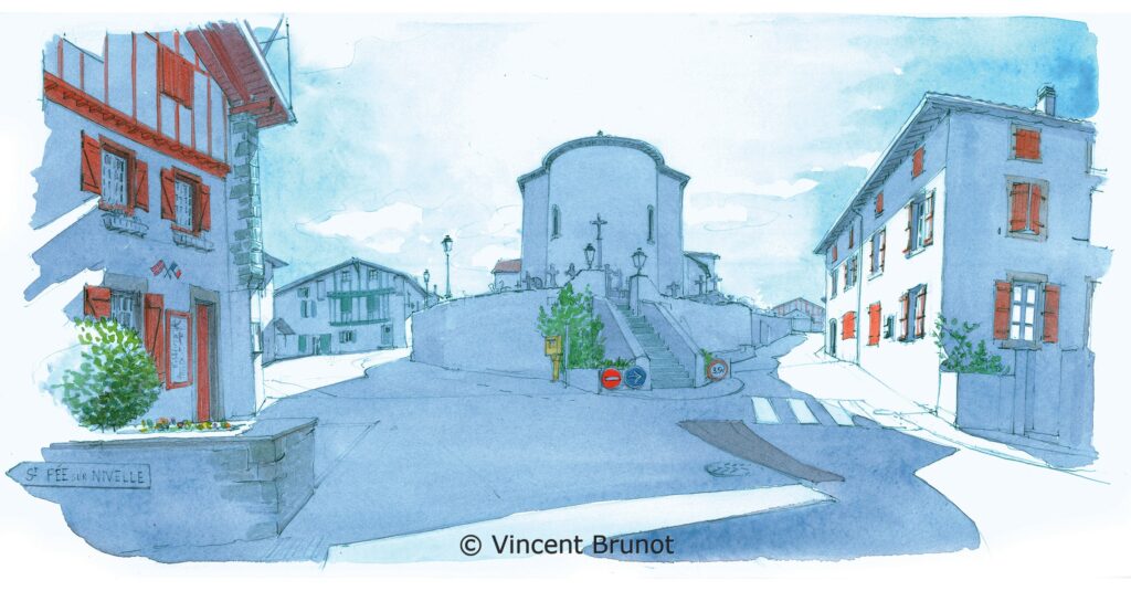 Cairn, Pays Basque - Dessin de Vincent Brunot