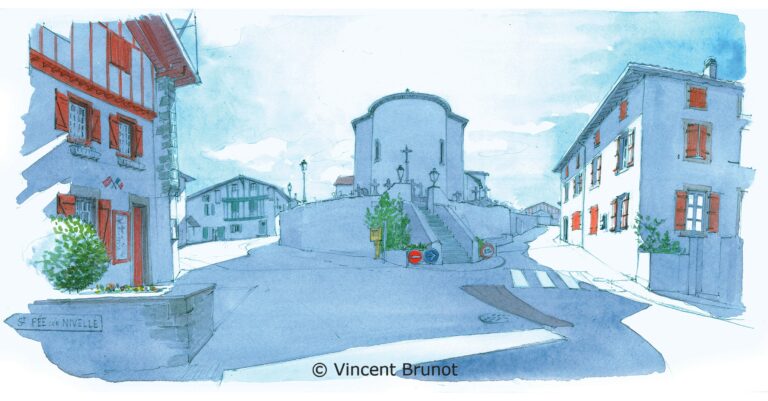 Cairn, Pays Basque - Dessin de Vincent Brunot