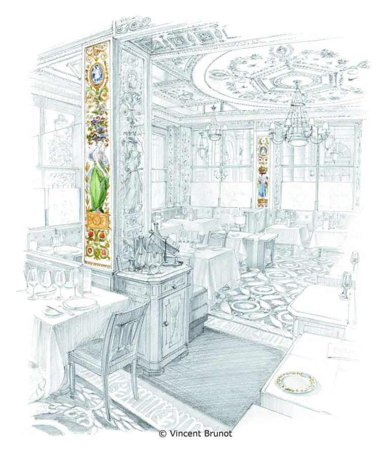 Grand véfour, Paris - Dessin de Vincent Brunot