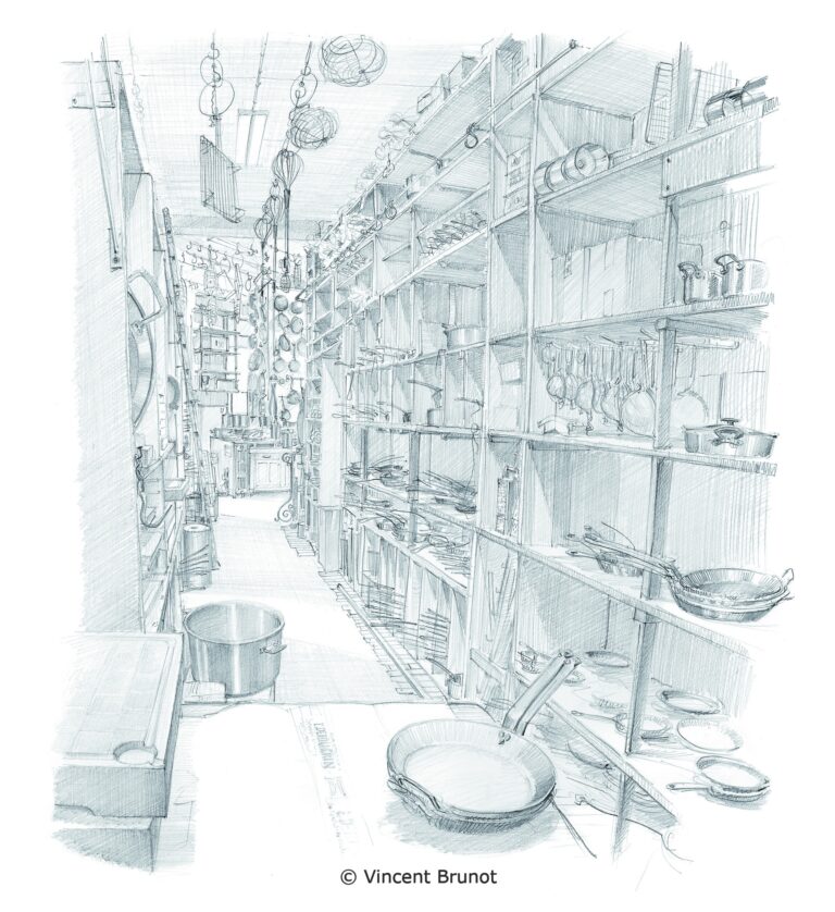 Dehillerin, Paris - Dessin de Vincent Brunot