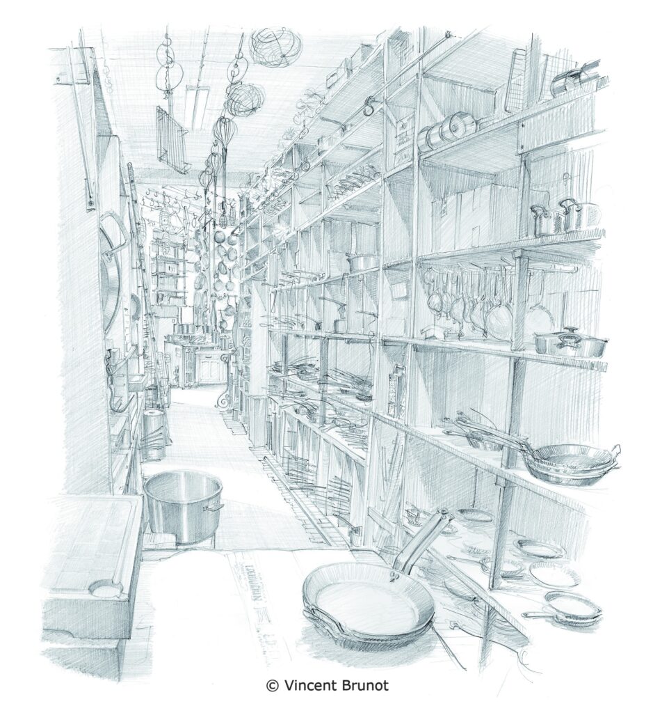 Dehillerin, Paris - Dessin de Vincent Brunot