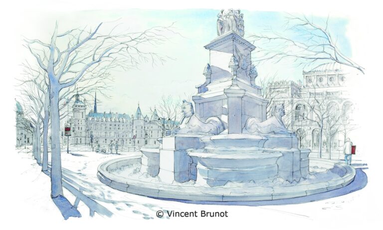 Chatelet, Paris - Dessin de Vincent Brunot
