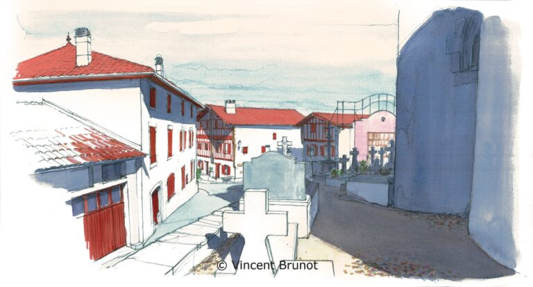 Cairn, Pays Basque - Dessin de Vincent Brunot