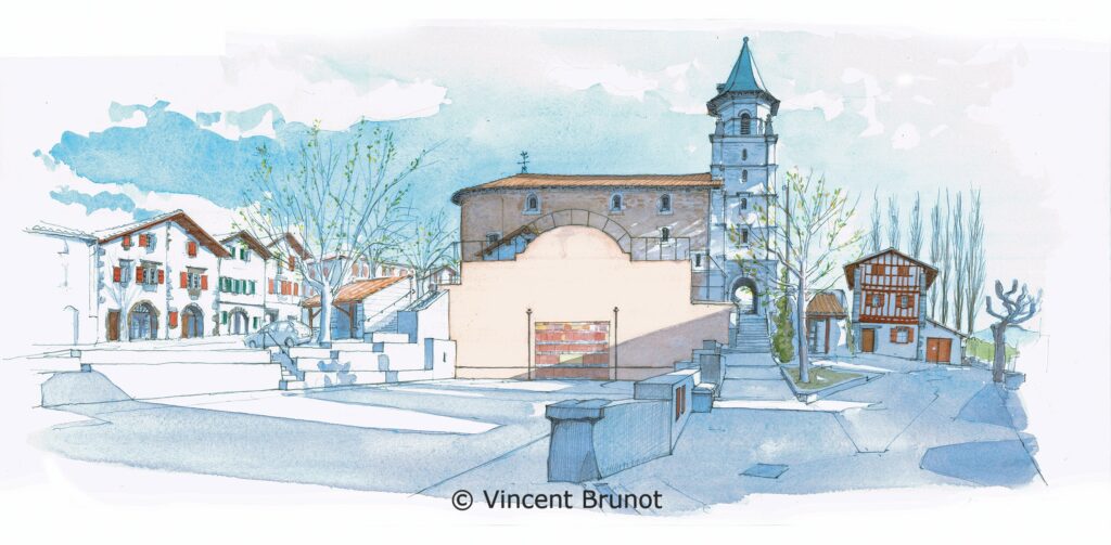Cairn, Pays Basque - Dessin de Vincent Brunot