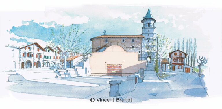 Cairn, Pays Basque - Dessin de Vincent Brunot