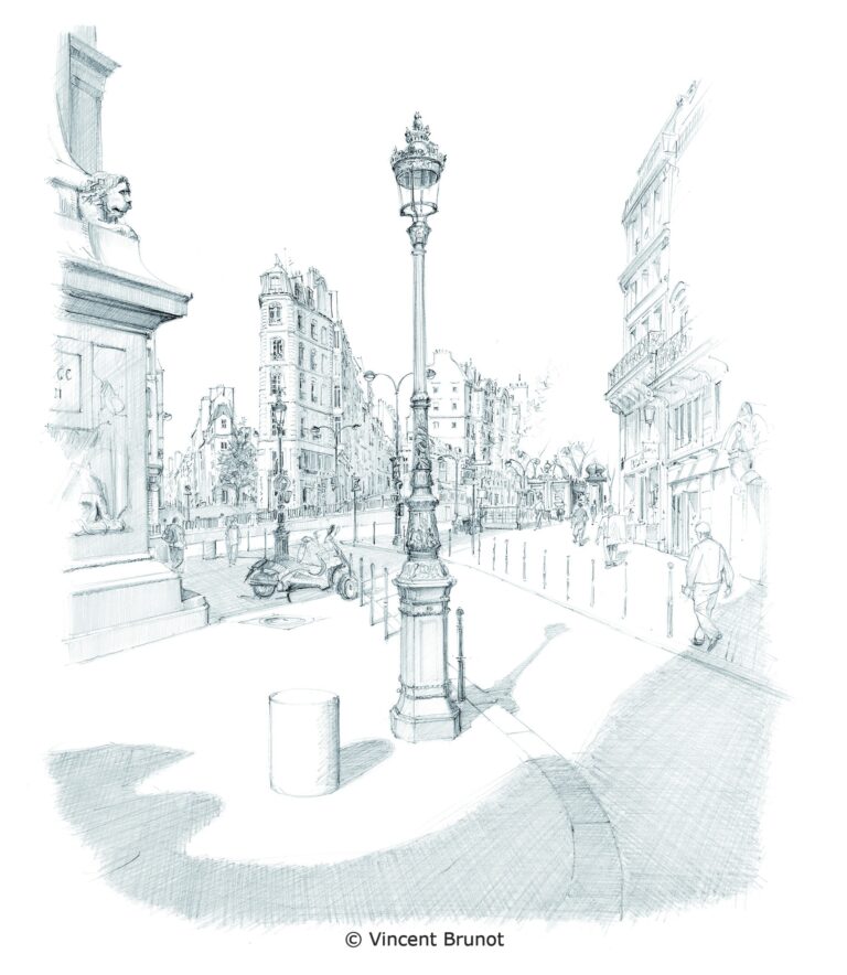 Porte saint denis, Paris - Dessin de Vincent Brunot