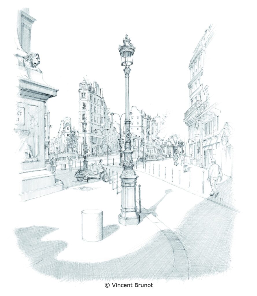 Porte saint denis, Paris - Dessin de Vincent Brunot