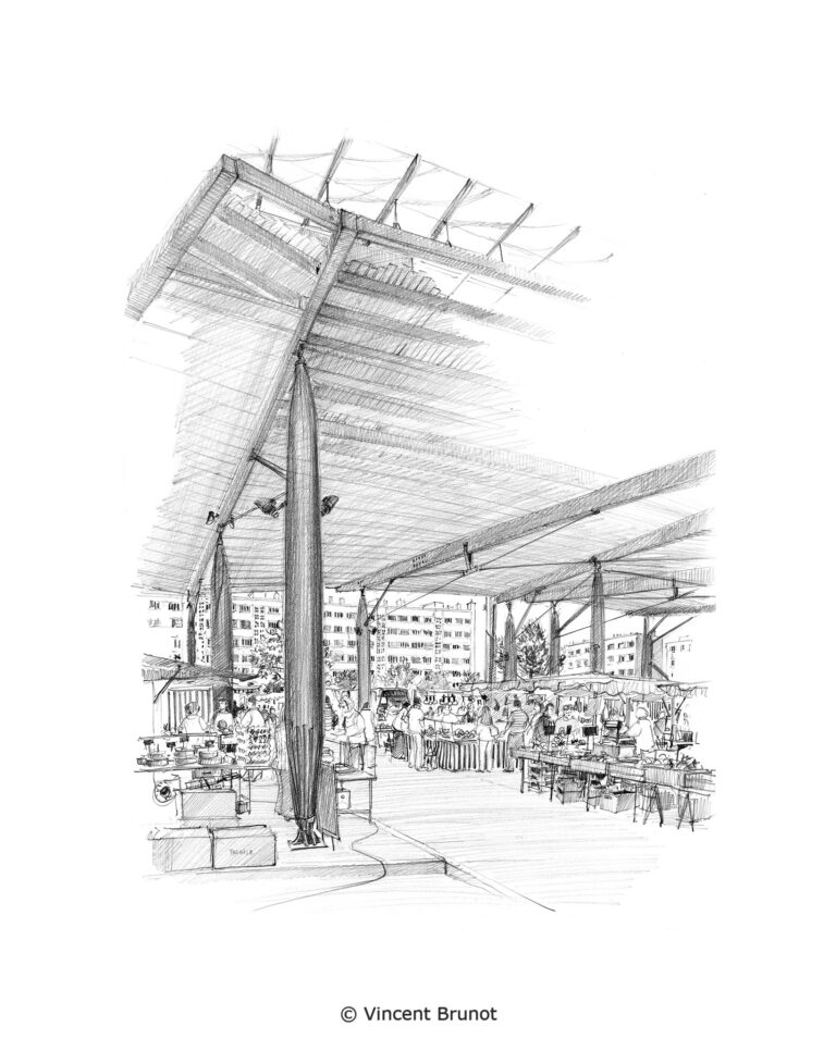 Vue de Lyon, Lyon - Dessin de Vincent Brunot