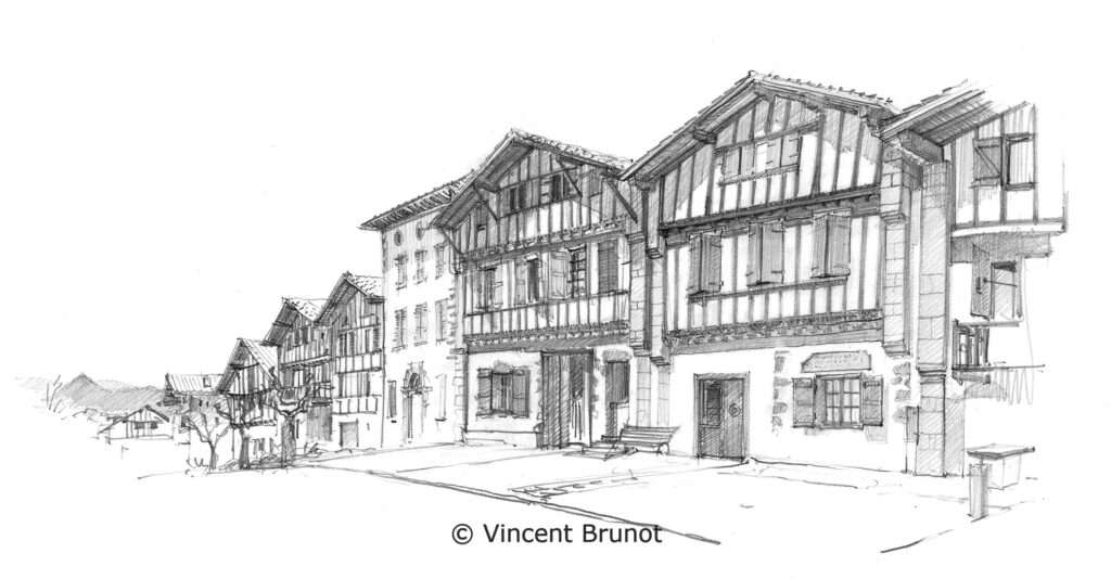 Cairn, Pays Basque - Dessin de Vincent Brunot