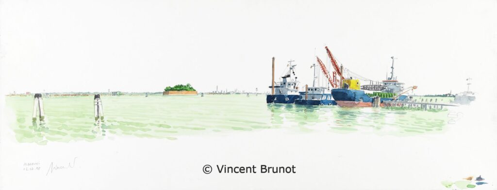 05LagunadiVeneziaAlberoni, Venise - Dessin de Vincent Brunot