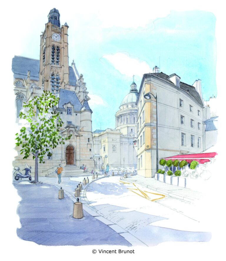 Saint etienne du mont, Paris - Dessin de Vincent Brunot