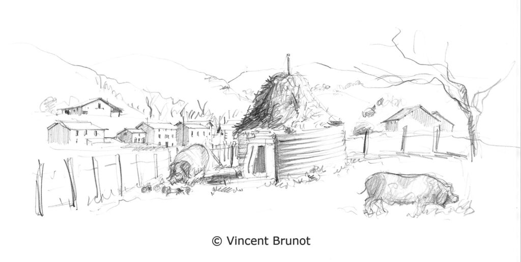 Cairn, Pays Basque - Dessin de Vincent Brunot