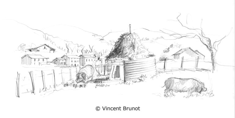 Cairn, Pays Basque - Dessin de Vincent Brunot
