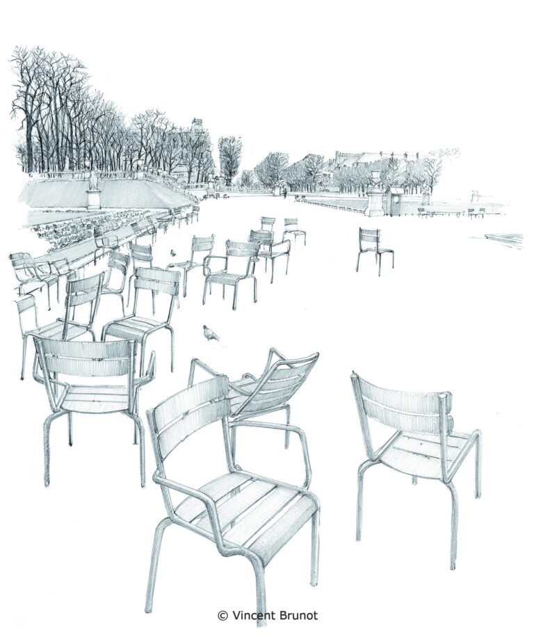Luxembourg, Paris - Dessin de Vincent Brunot