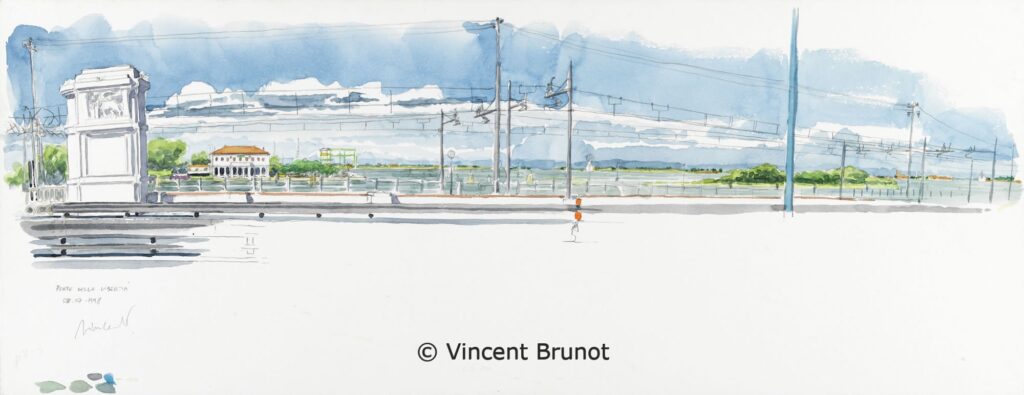 07VeneziapontedellaLiberta, Venise - Dessin de Vincent Brunot