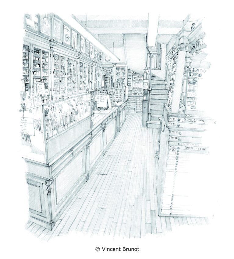 Sennelier, Paris - Dessin de Vincent Brunot