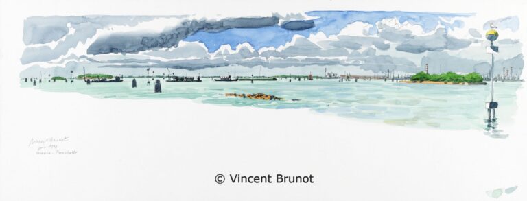 09VeneziaTronchetto, Venise - Dessin de Vincent Brunot