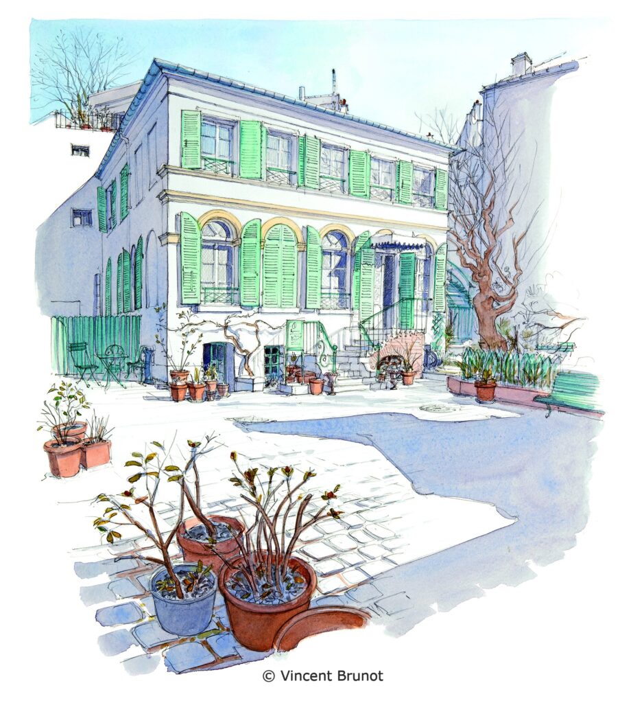 Vie romantiquee, Paris - Dessin de Vincent Brunot