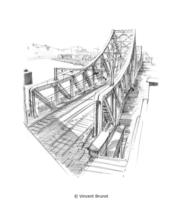 Vue de Lyon, Lyon - Dessin de Vincent Brunot