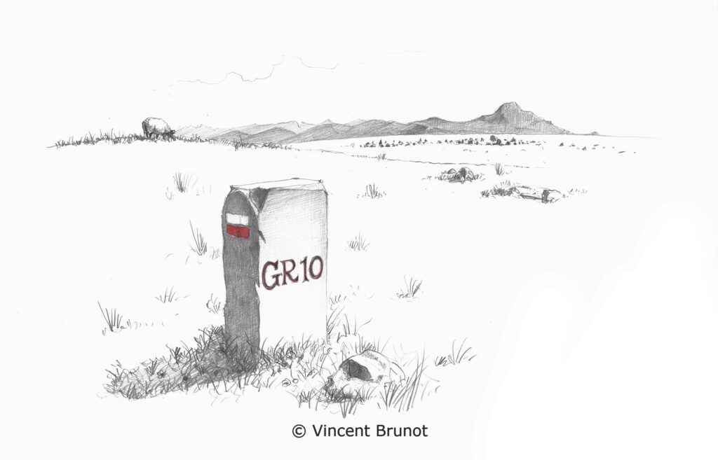 100 cairn, Pays Basque - Dessin de Vincent Brunot