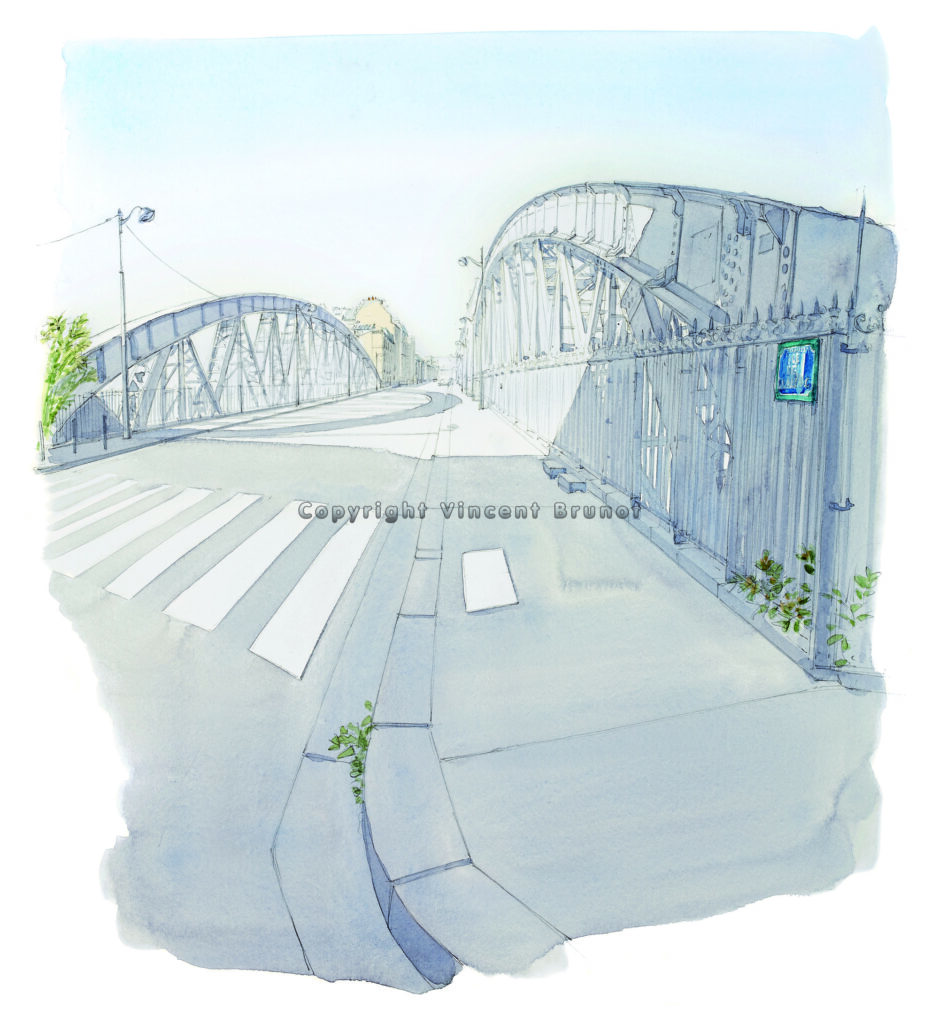 Rue de l'aqueduc, Paris - Dessin de Vincent Brunot