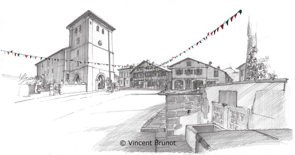 Cairn, Pays Basque - Dessin de Vincent Brunot