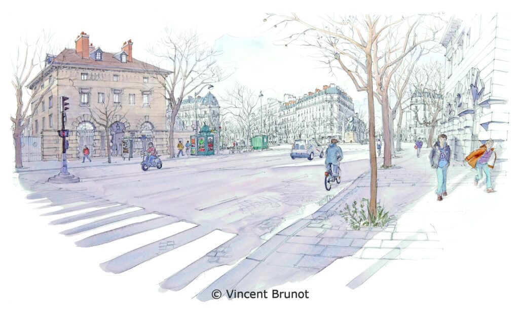 Denfert, Paris - Dessin de Vincent Brunot