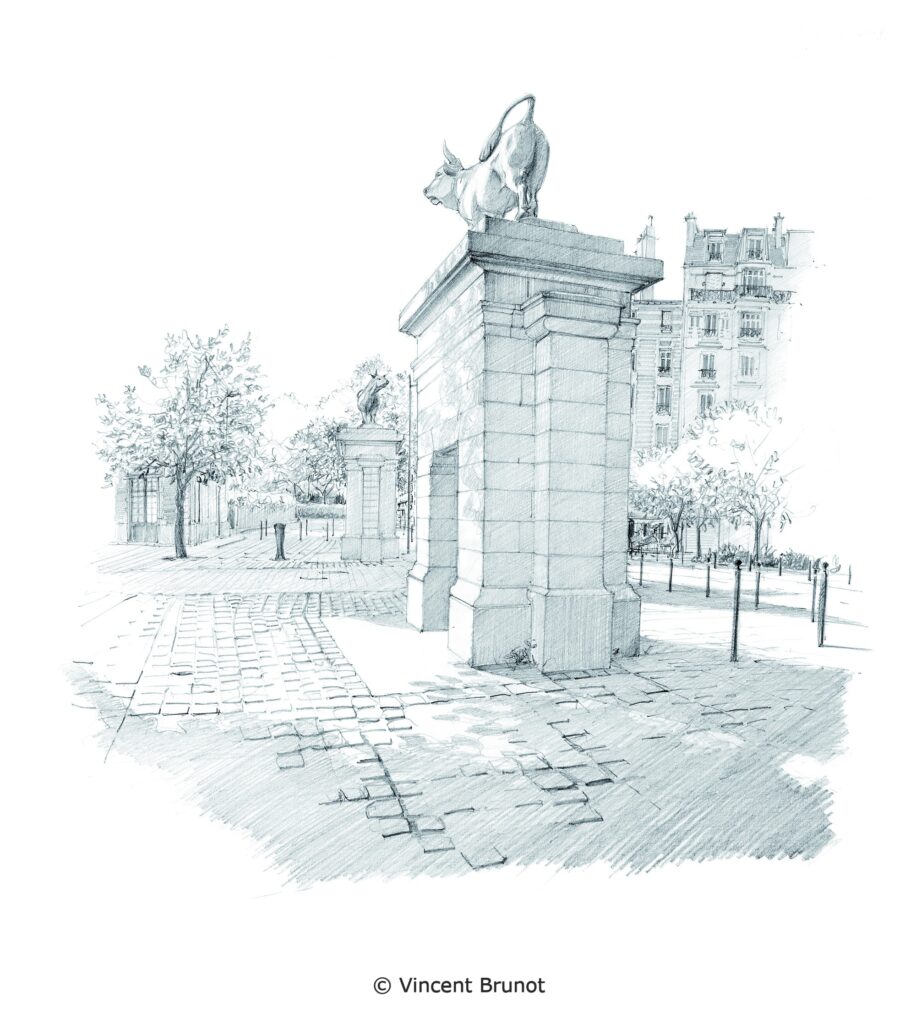 Parc brassens, Paris - Dessin de Vincent Brunot
