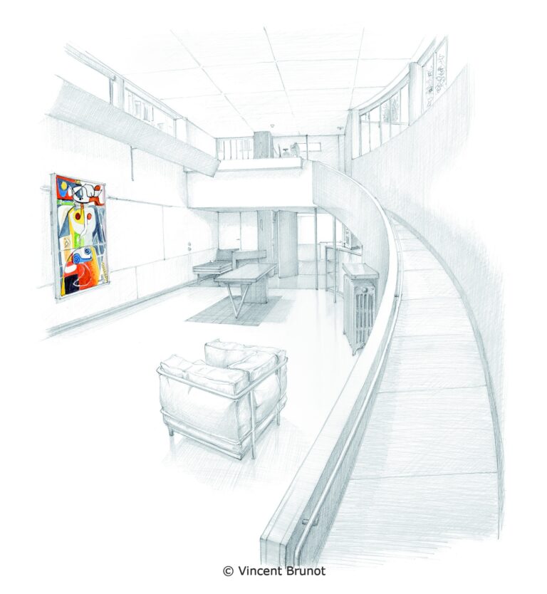 Maison le corbusier, Paris - Dessin de Vincent Brunot