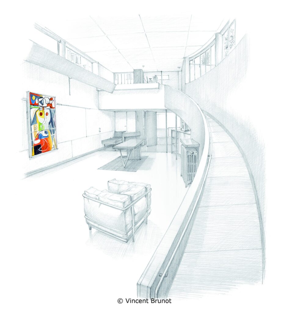 Maison le corbusier, Paris - Dessin de Vincent Brunot