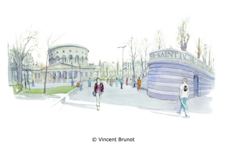 Rotonde la vilette, Paris - Dessin de Vincent Brunot