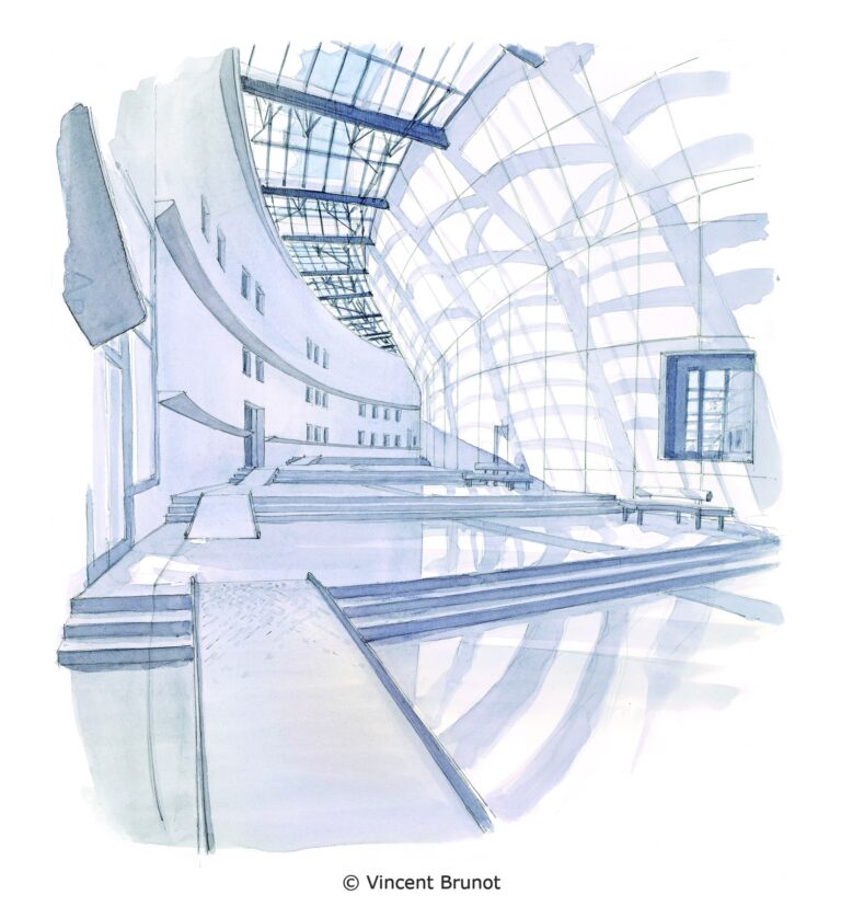 Cité de la musique, Paris - Dessin de Vincent Brunot