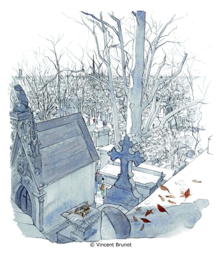 Père Lachaise, Paris - Dessin de Vincent Brunot
