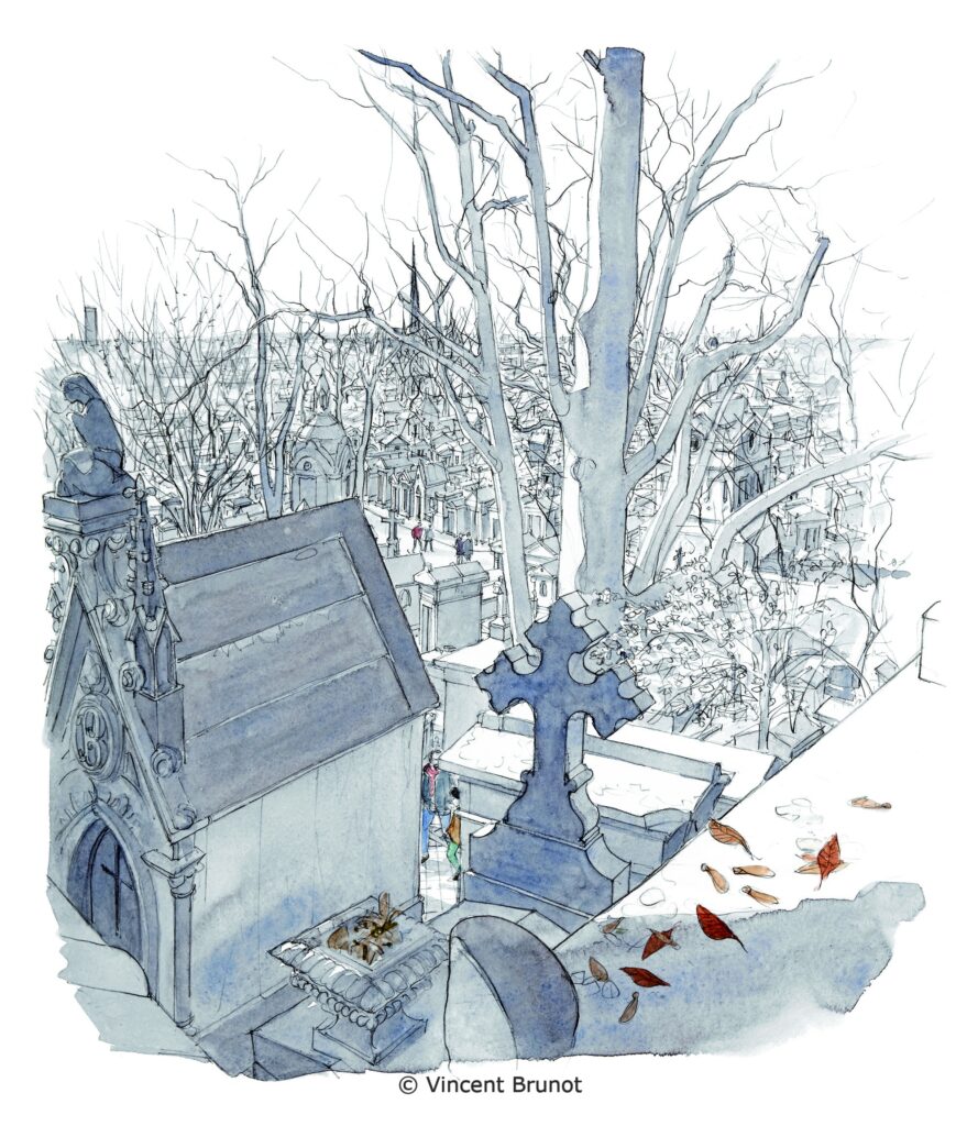 Père Lachaise, Paris - Dessin de Vincent Brunot