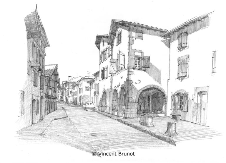 Cairn, Pays Basque - Dessin de Vincent Brunot