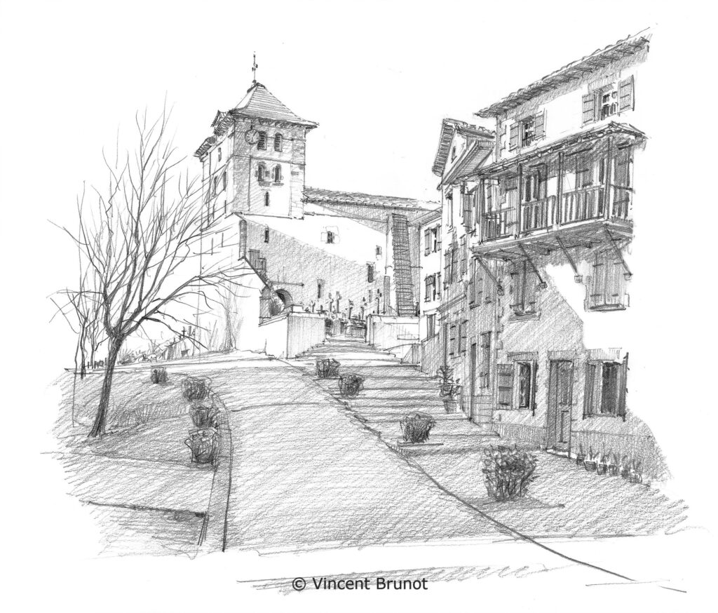 Cairn, Pays Basque - Dessin de Vincent Brunot