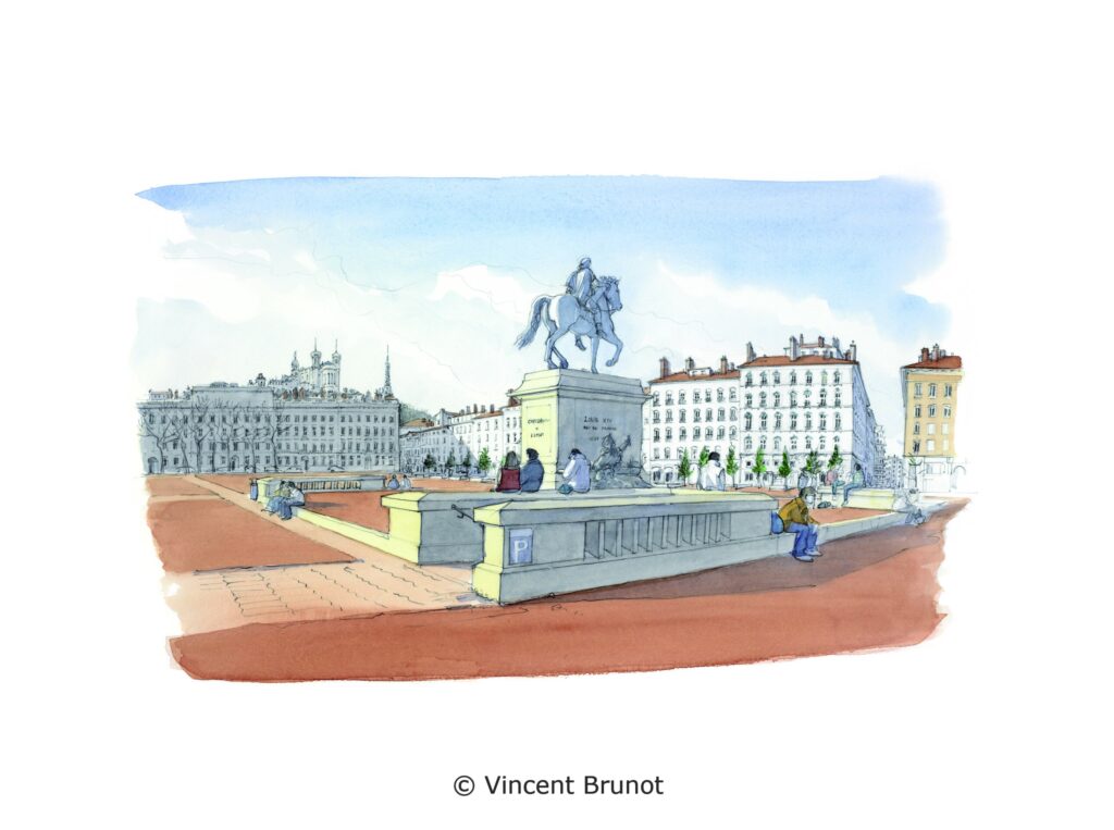 Vue de Lyon, Lyon - Dessin de Vincent Brunot