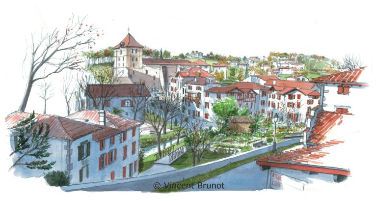 Cairn, Pays Basque - Dessin de Vincent Brunot