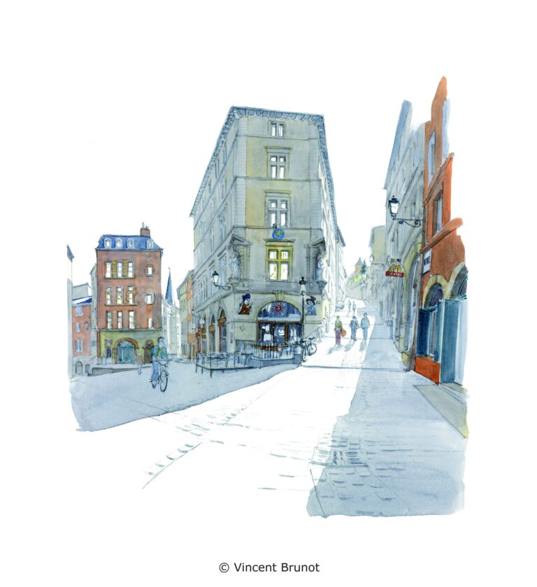 Vue de Lyon, Lyon - Dessin de Vincent Brunot