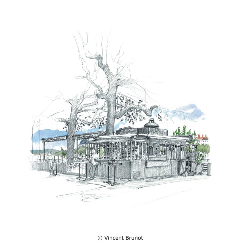 Vue de Lyon, Lyon - Dessin de Vincent Brunot