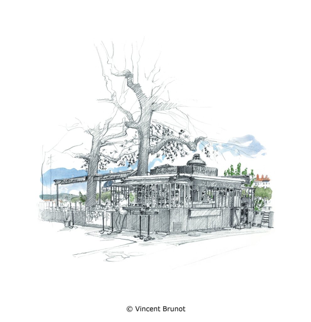 Vue de Lyon, Lyon - Dessin de Vincent Brunot