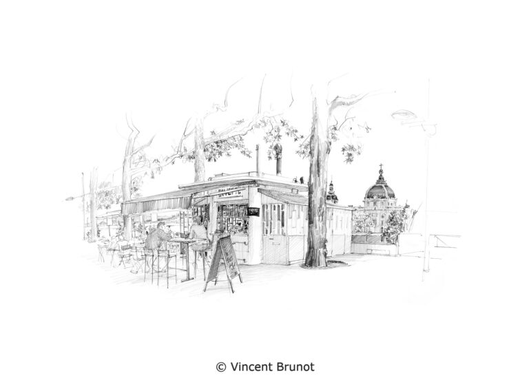 Vue de Lyon, Lyon - Dessin de Vincent Brunot