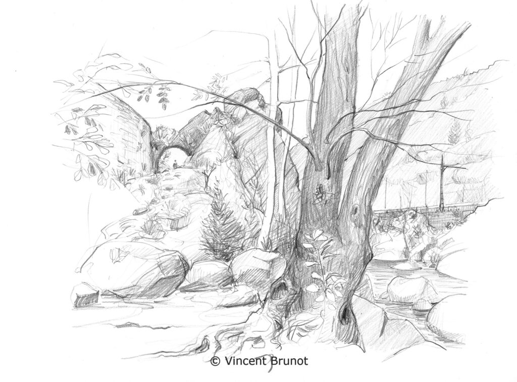 Cairn, Pays Basque - Dessin de Vincent Brunot