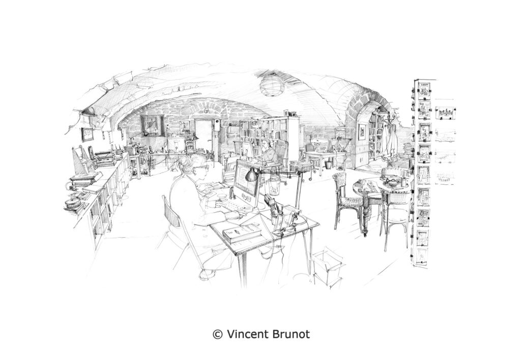 Vue de Lyon, Lyon - Dessin de Vincent Brunot