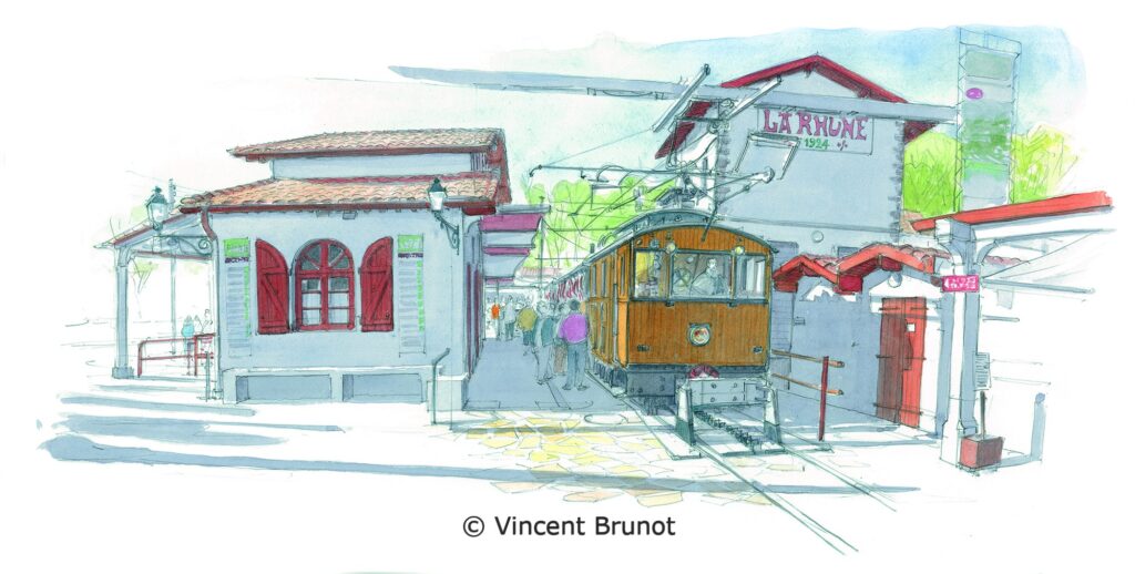 57trainRhune, Pays Basque - Dessin de Vincent Brunot