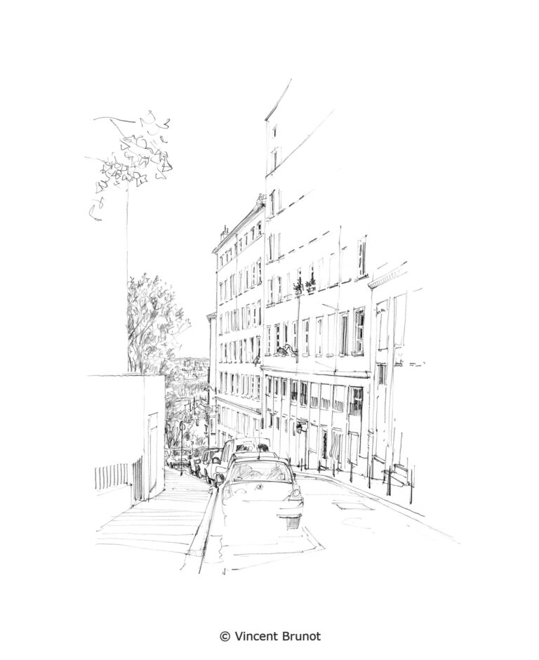 Vue de Lyon, Lyon - Dessin de Vincent Brunot