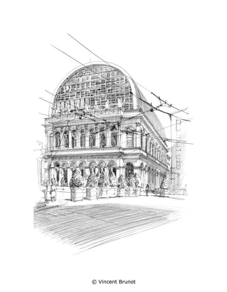 Vue de Lyon, Lyon - Dessin de Vincent Brunot