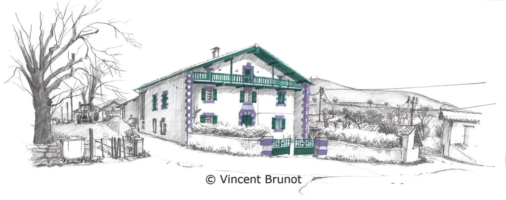 Cairn, Pays Basque - Dessin de Vincent Brunot