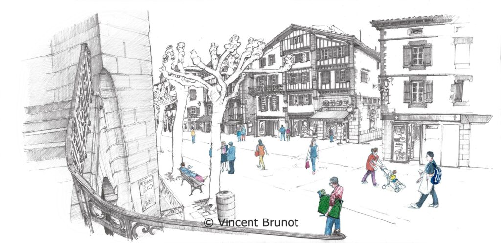 Cairn, Pays Basque - Dessin de Vincent Brunot
