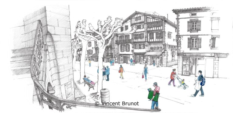 Cairn, Pays Basque - Dessin de Vincent Brunot